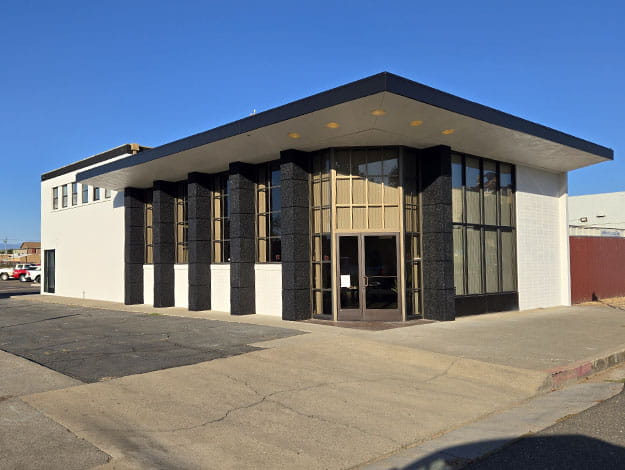 Exterior of the Zimmer's Embershield Insurance Agency office